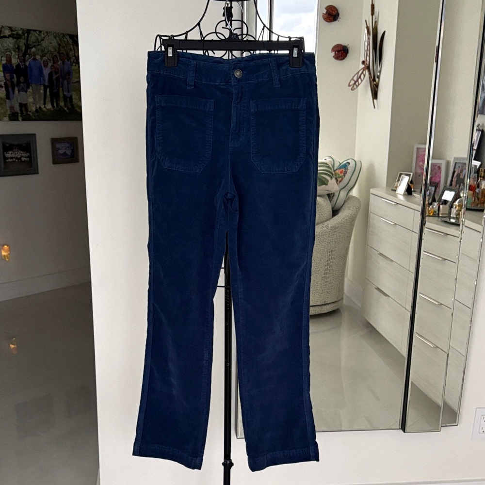 Free People Blue Straight Leg Pants